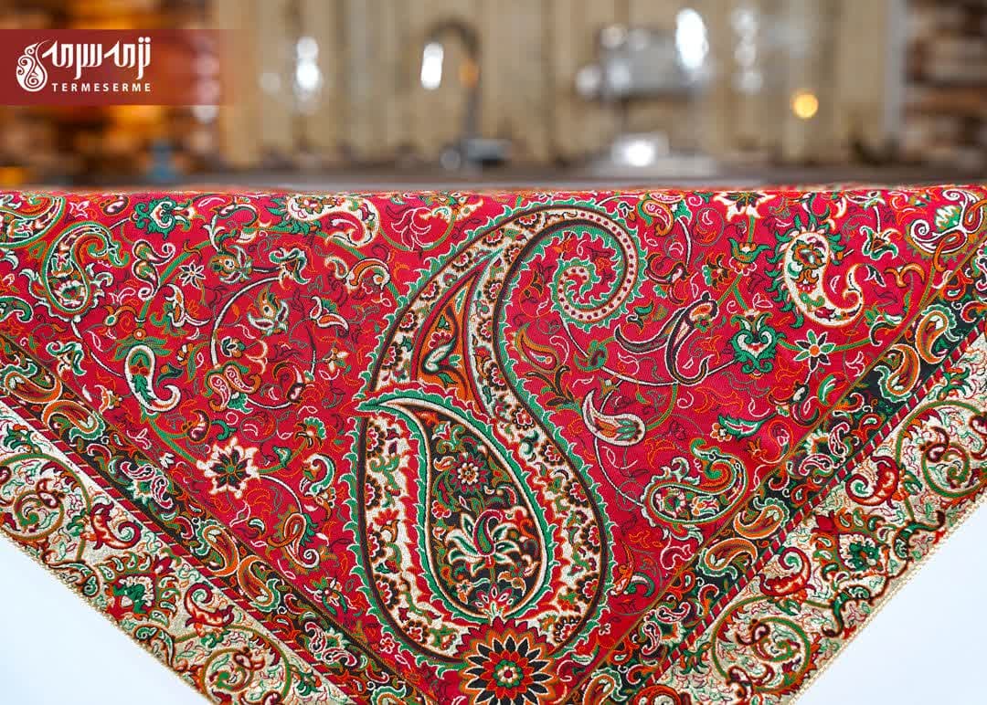 رومیزی ترمه ابریشمی مدل سالار