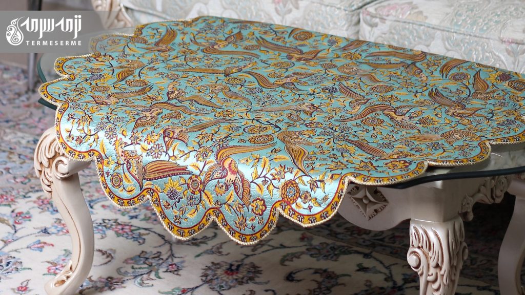 رومیزی ترمه 8 رنگ تار و پود 1024x576 - قیمت انواع رومیزی ترمه اصل یزد و اصفهان در سال ۱۴۰2