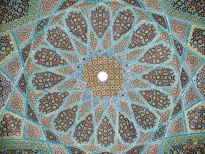 tomb of hafez roof 300x225 - سرویس ۵ تکه رومیزی ابریشمی مدل حافظ کد Hafez1-1007