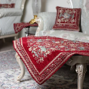 رومیزی مخمل ملیله دوزی مدل کوبلن : رومیزی کوبلن