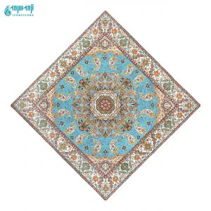 رومیزی ترمه مربع مدل شکوفه